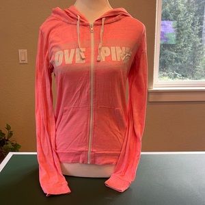 XS Pink Victoria Secret Zip Up Jacket